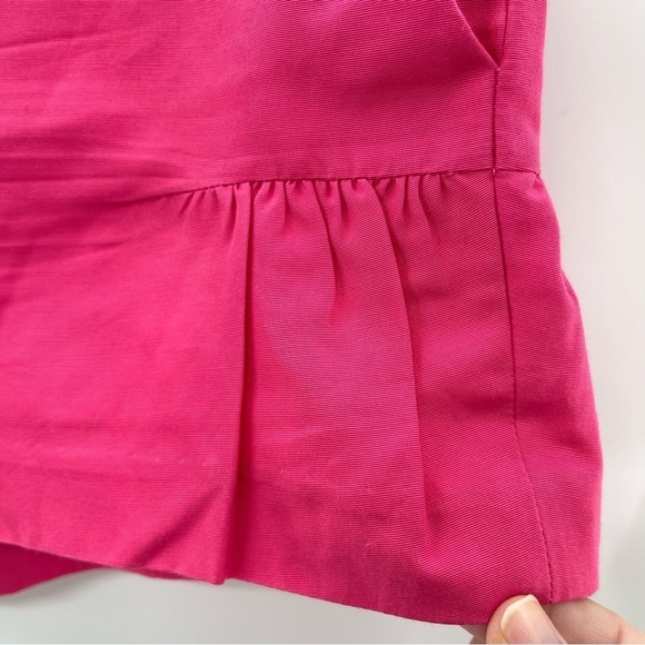 J. Crew Flare Pink Silk Blend Lightweight Ruffle Shorts Size 2 - Picture 7 of 9